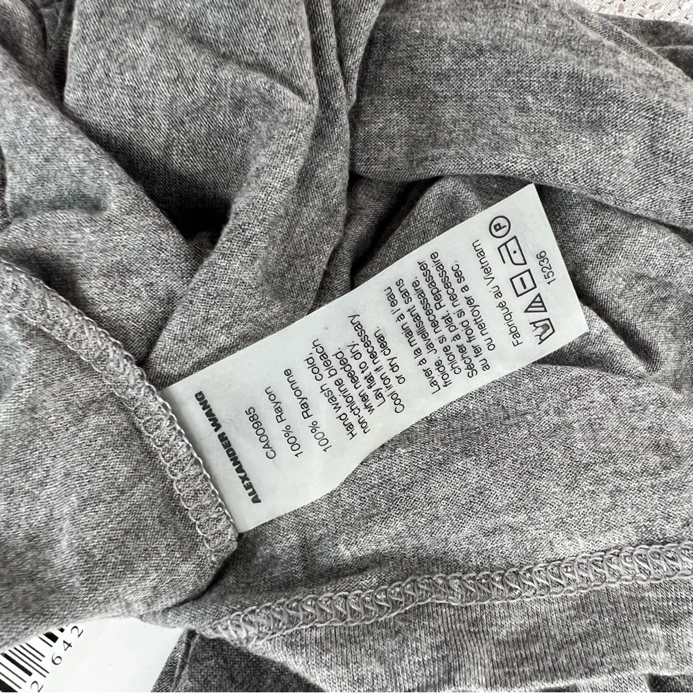 NWT T Alexander Wang Heather Grey Jersey Classic T-Shirt Top Tee M Short Sleeve - Picture 7 of 14